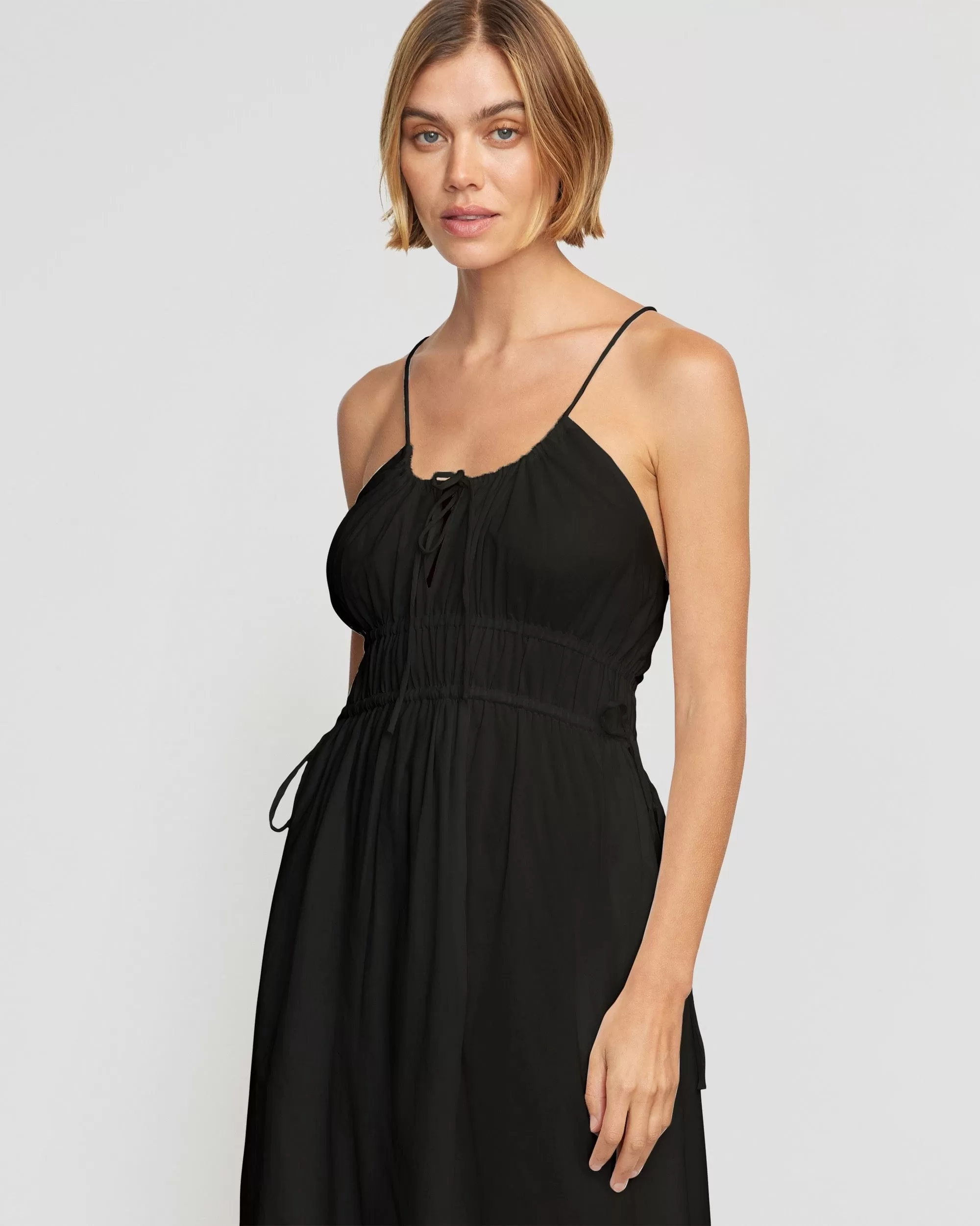 Alessandra Sculpted Cinched-Waist Dress