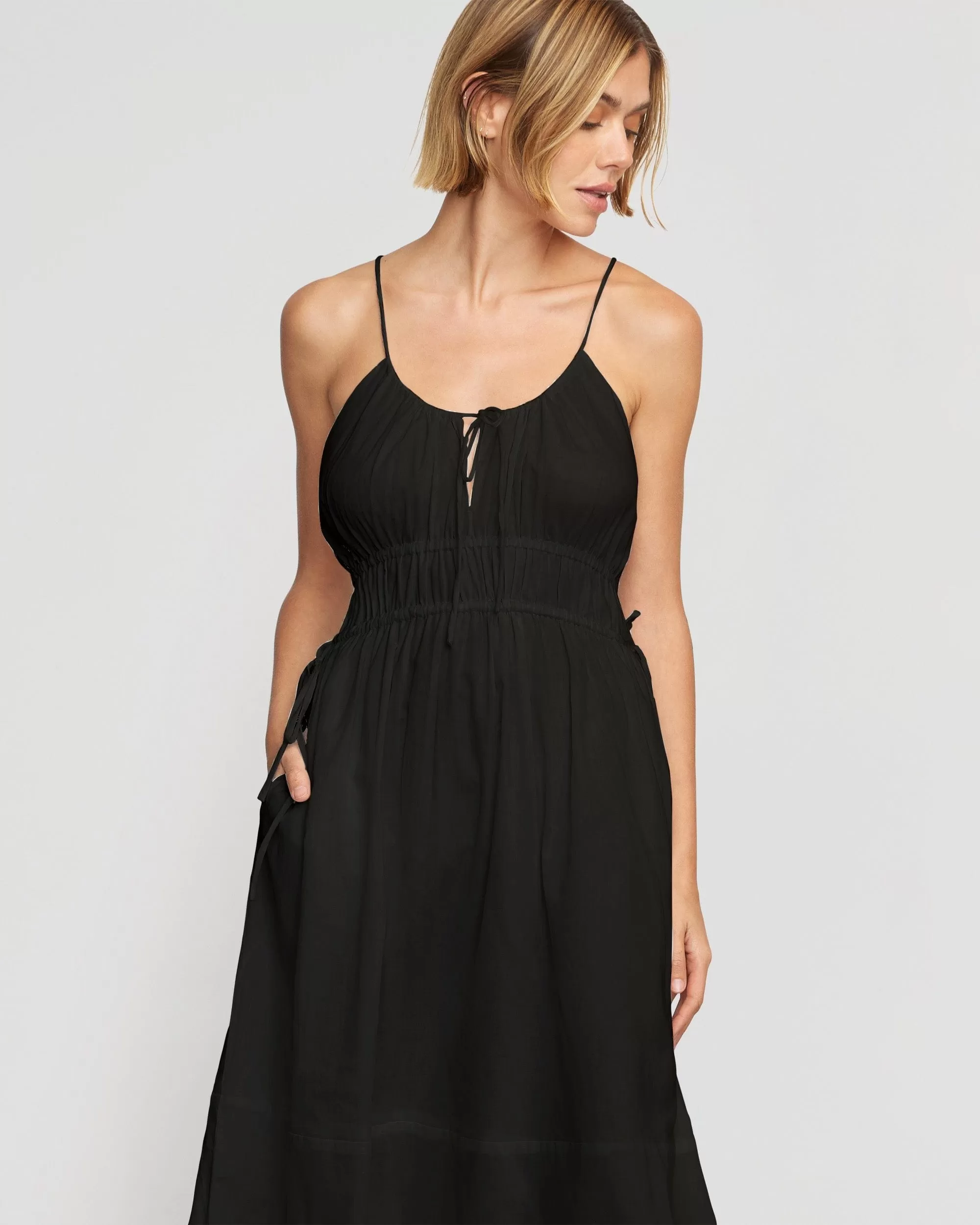 Alessandra Sculpted Cinched-Waist Dress