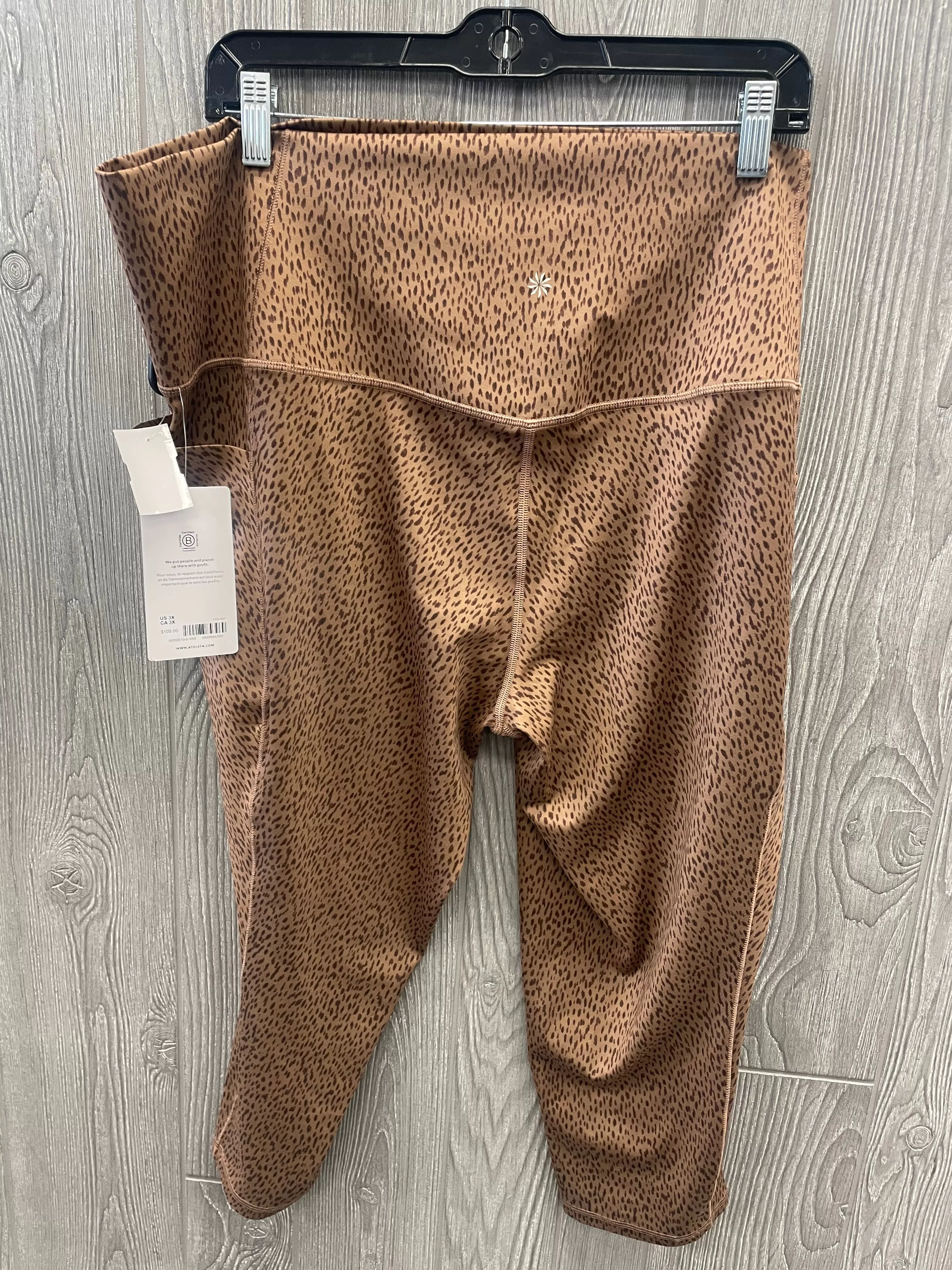 Animal Print Athletic Capris Athleta, Size 3x