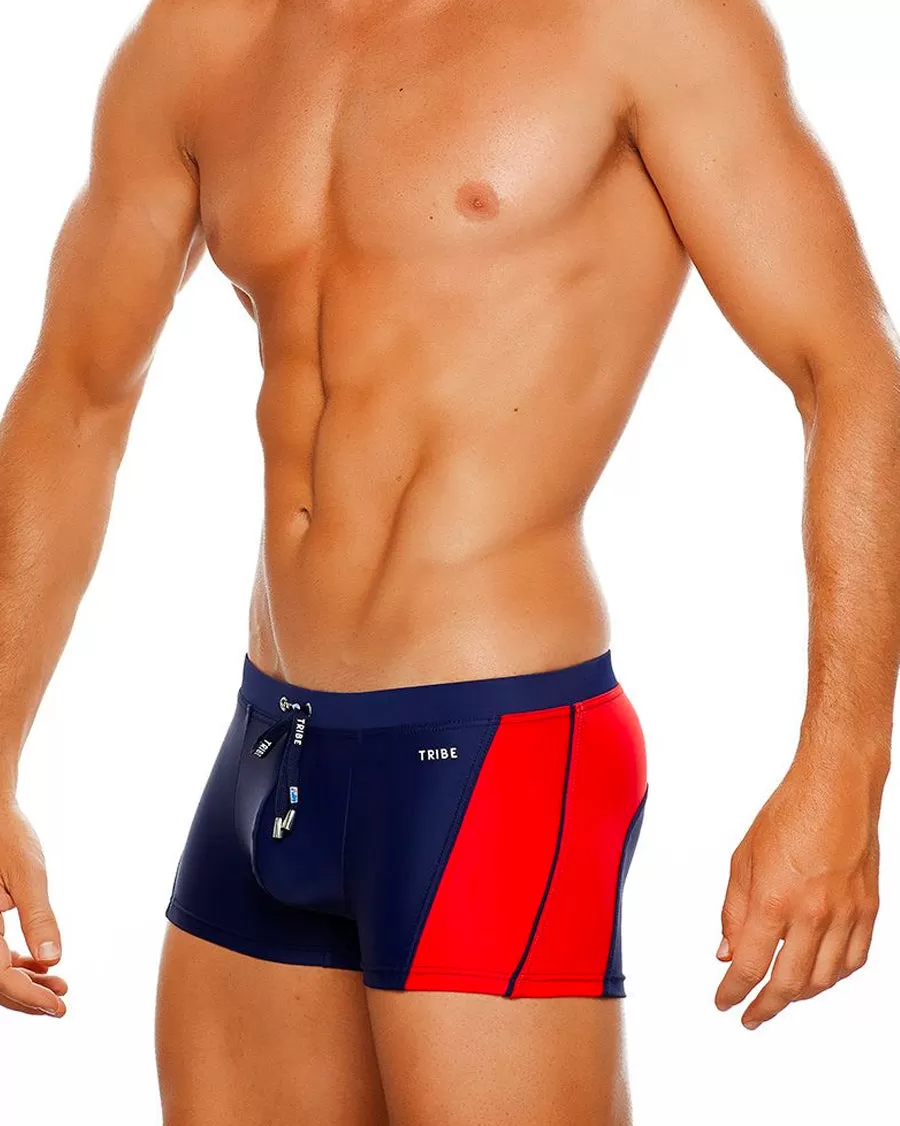 Barbados Swim Trunk (Navy Red)