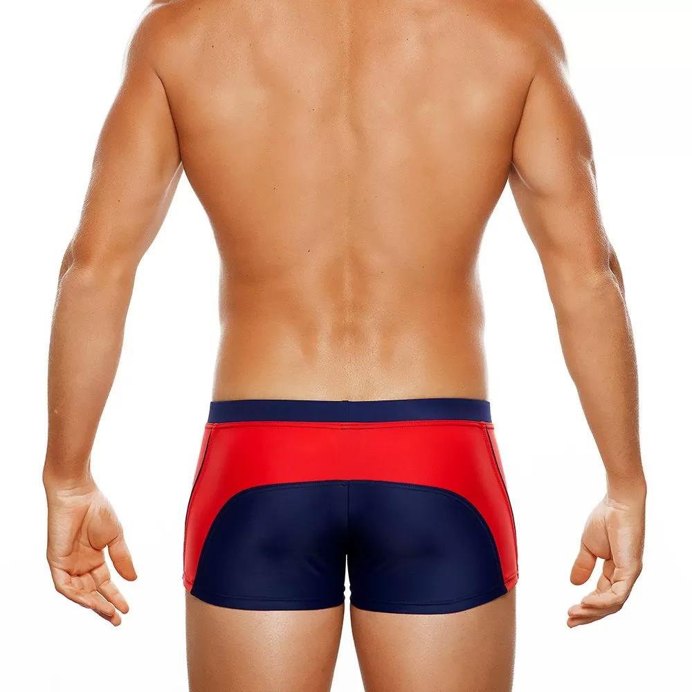 Barbados Swim Trunk (Navy Red)