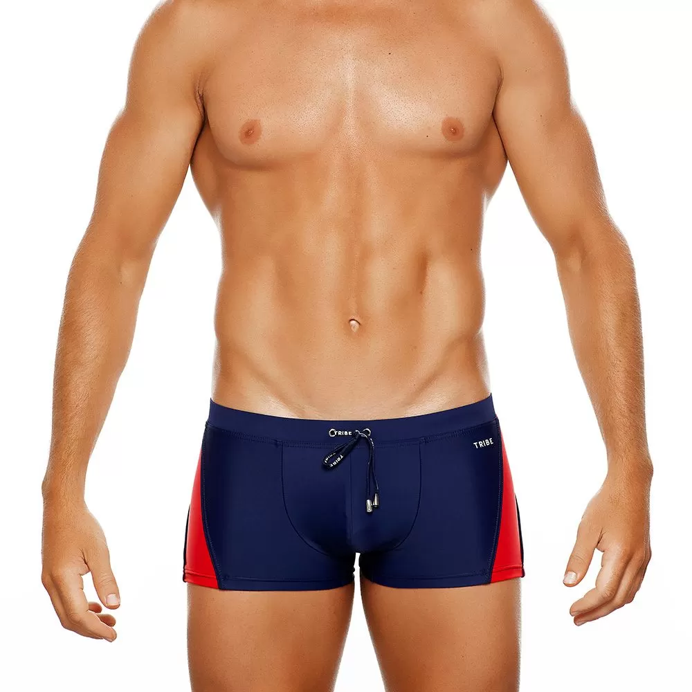 Barbados Swim Trunk (Navy Red)