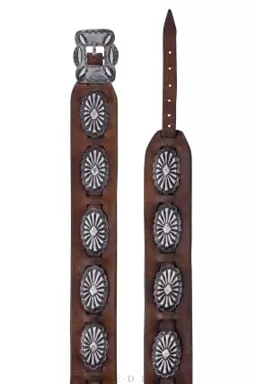 Belt, A Vintage, Concho, Leather Strap, 193