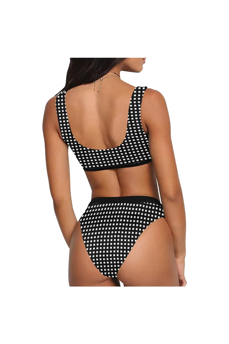 Black Matrix Sport Top & High-Waist Bikini Swimsuit