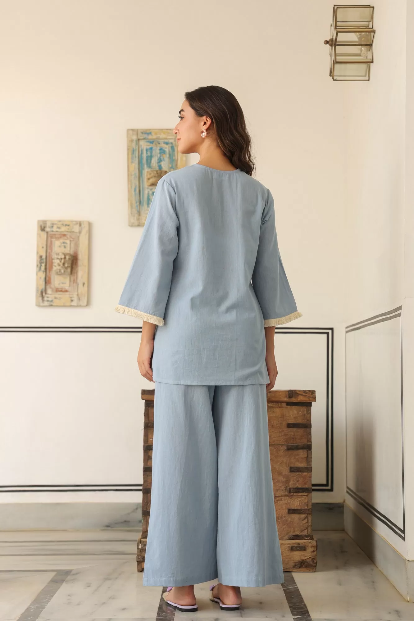 Blue Fantasy Cotton Flex Co-ord Set