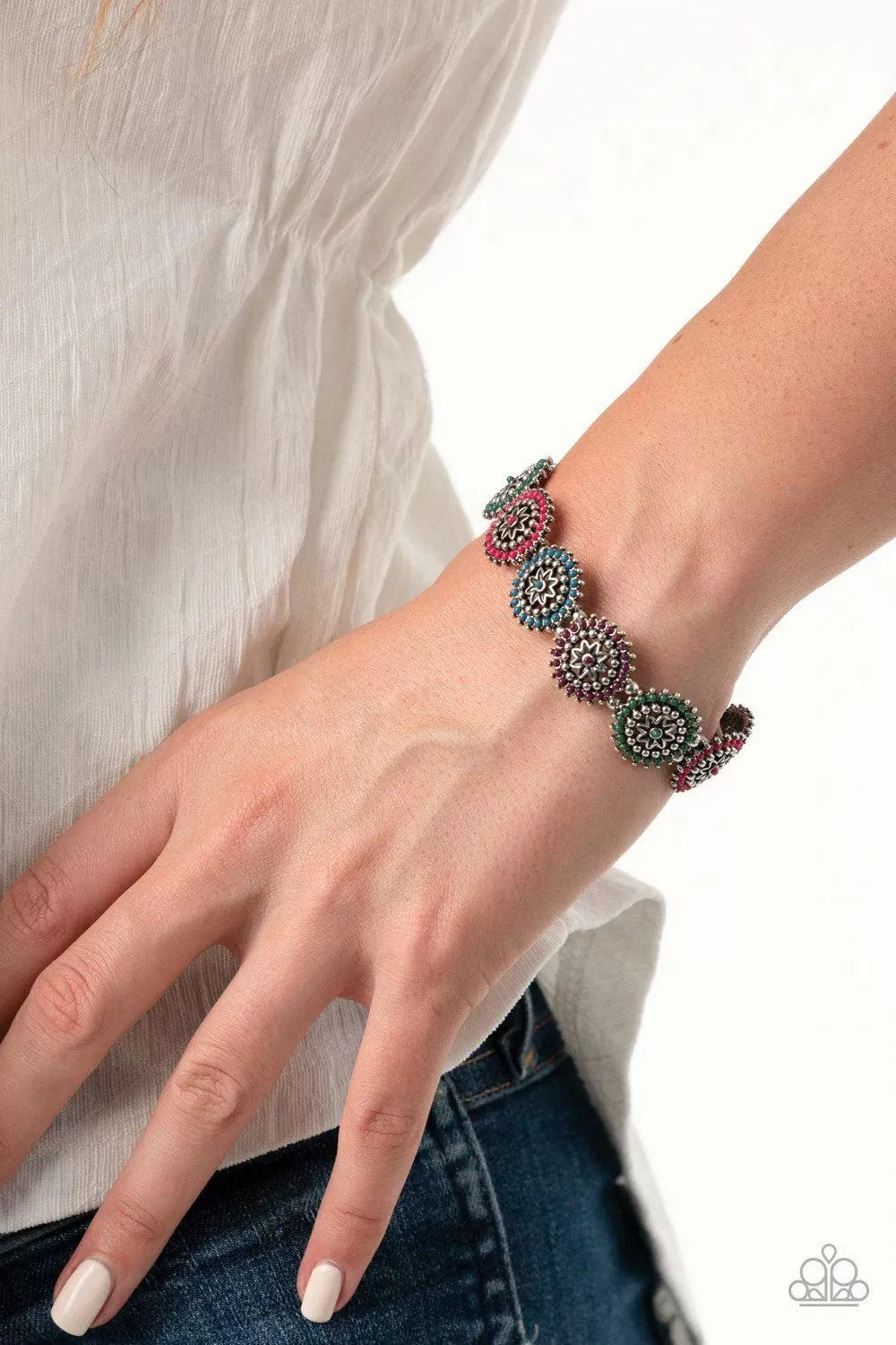 Bohemian Flowerbed Multi Bracelet - Paparazzi Accessories