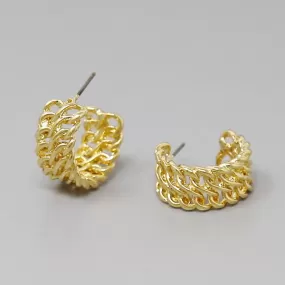 Braided Texture Hoop Earrings