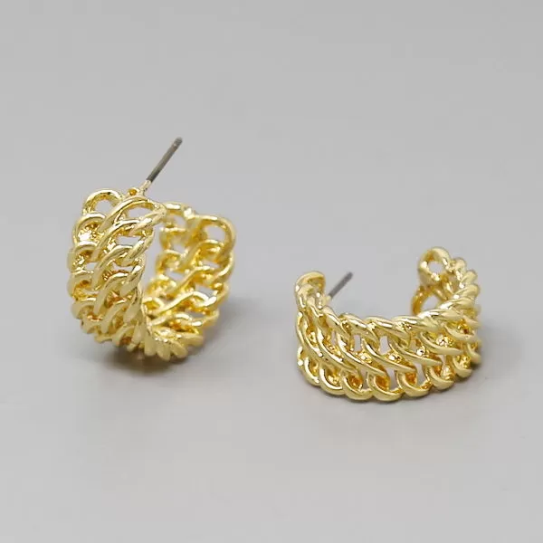 Braided Texture Hoop Earrings