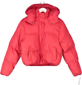 Brave Soul Red Bunny Hooded Puffer Jacket UK 8