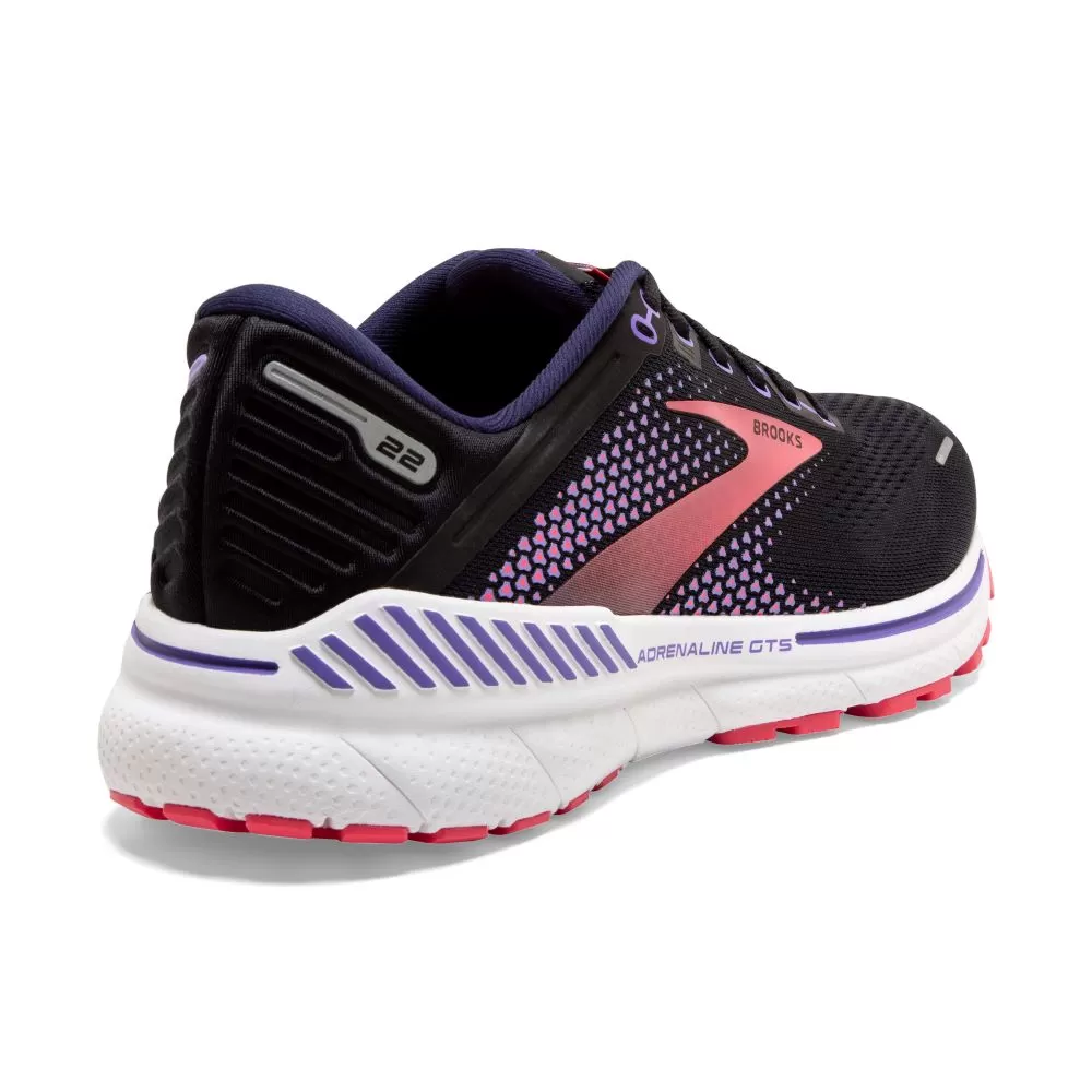 'Brooks' Women's Adrenaline GTS 22 - Black / Purple / Coral