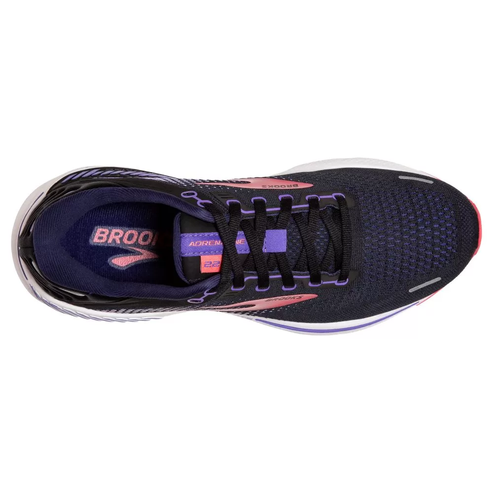 'Brooks' Women's Adrenaline GTS 22 - Black / Purple / Coral