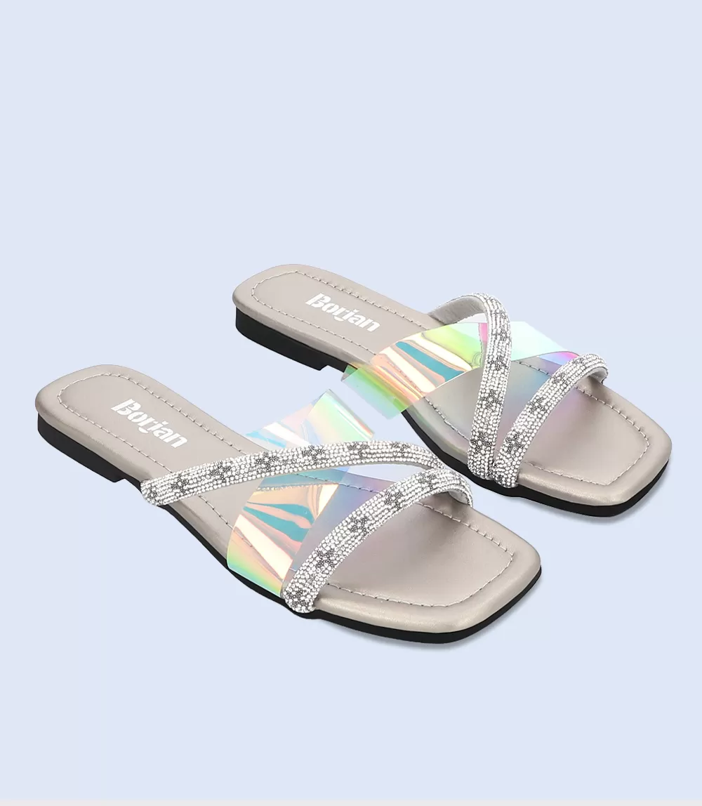 BW8360-GREY-Women Casual Slipper