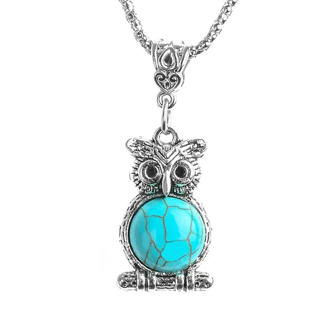 Calming Turquoise Silver Pendant Necklace