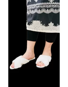 Comfort Casual Fur Slipper White