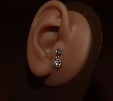 Cubic Zirconia Gem ivy Cartilage Ear Piercing Jewelry