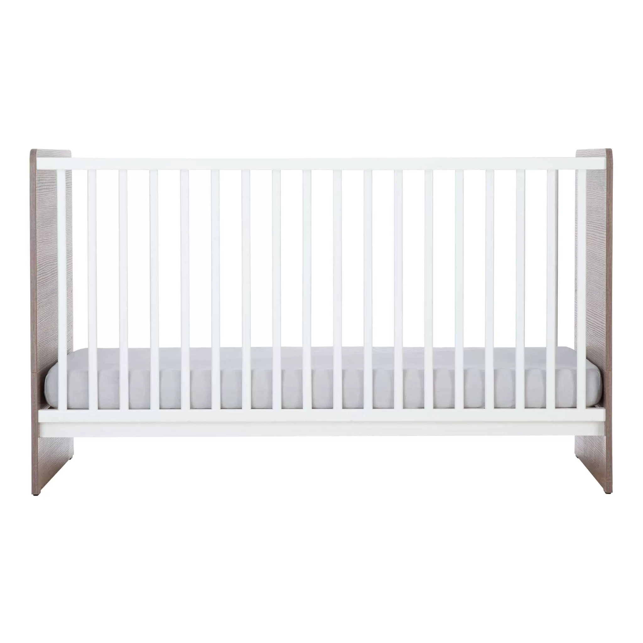 CuddleCo Enzo Cot Bed - Truffle Oak/White