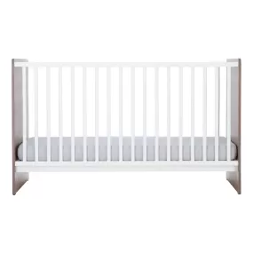 CuddleCo Enzo Cot Bed - Truffle Oak/White