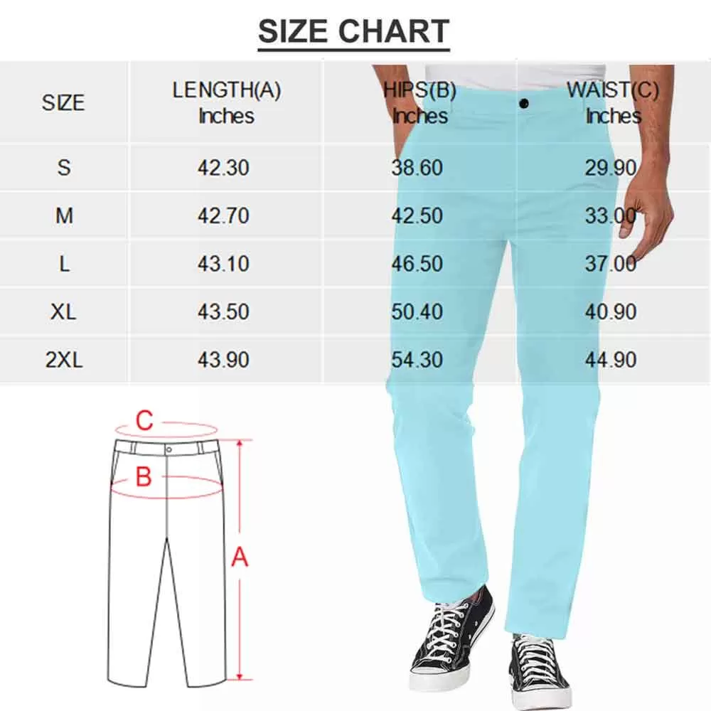 Custom Seamless Face Men's Casual Jogger Athletic Long Pants Casual Trousers