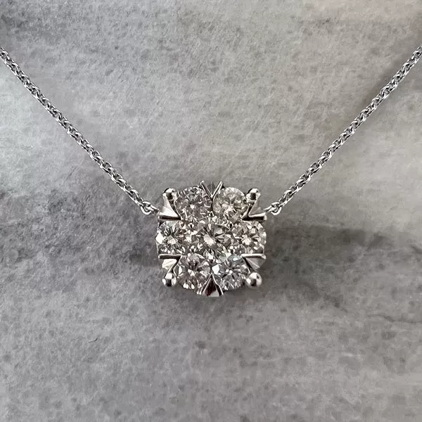 Diamond Cluster Necklace