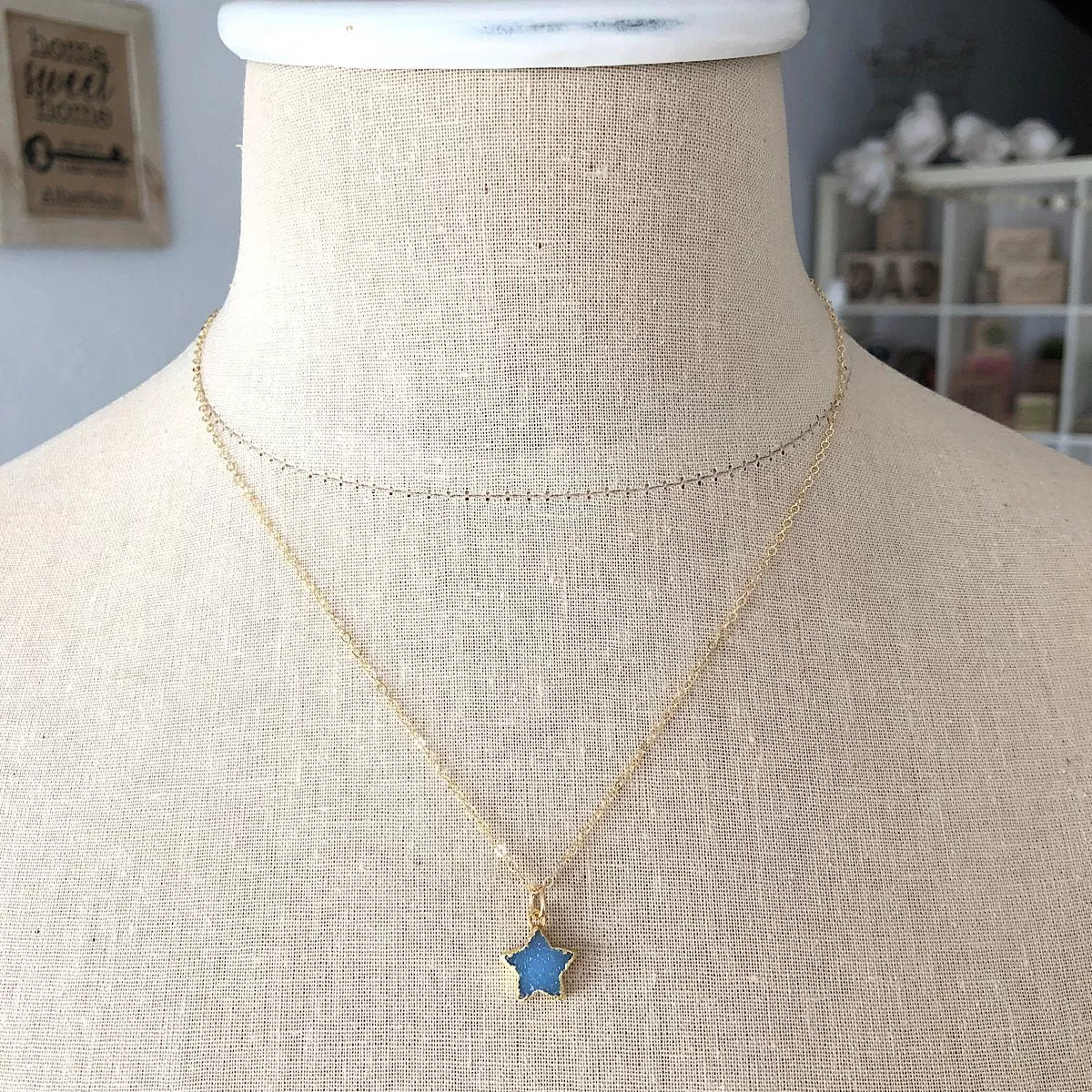 Druzy Star Necklace