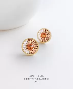 EDEN   ELIE Infinity stud earrings - pearl