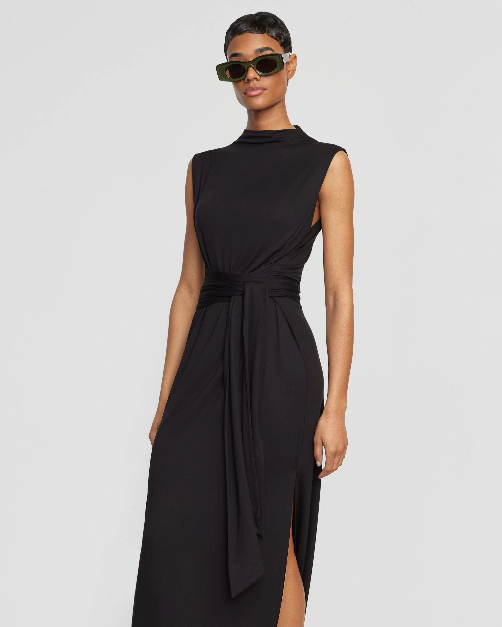 Eden Sleeveless Tie-Front Dress