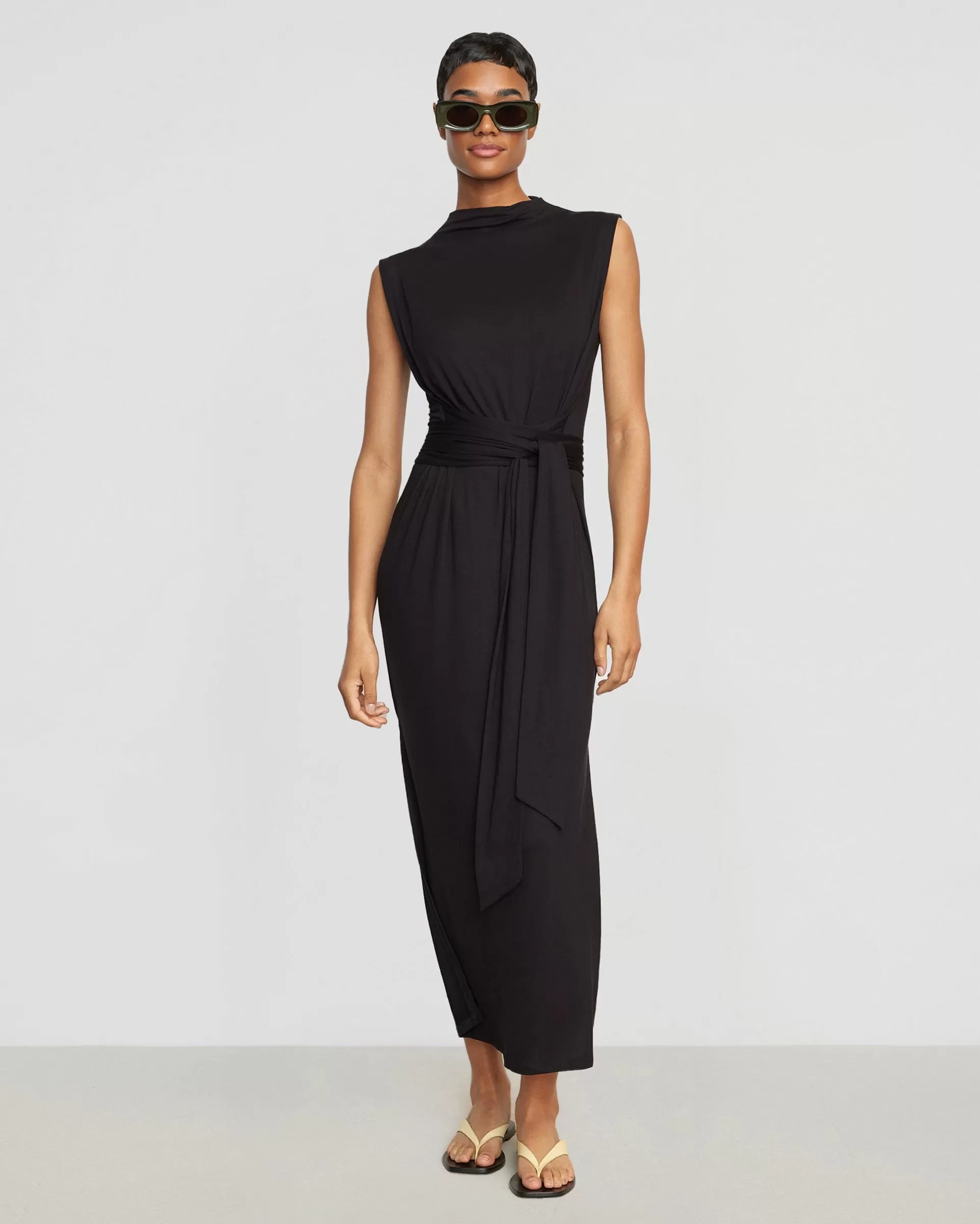 Eden Sleeveless Tie-Front Dress