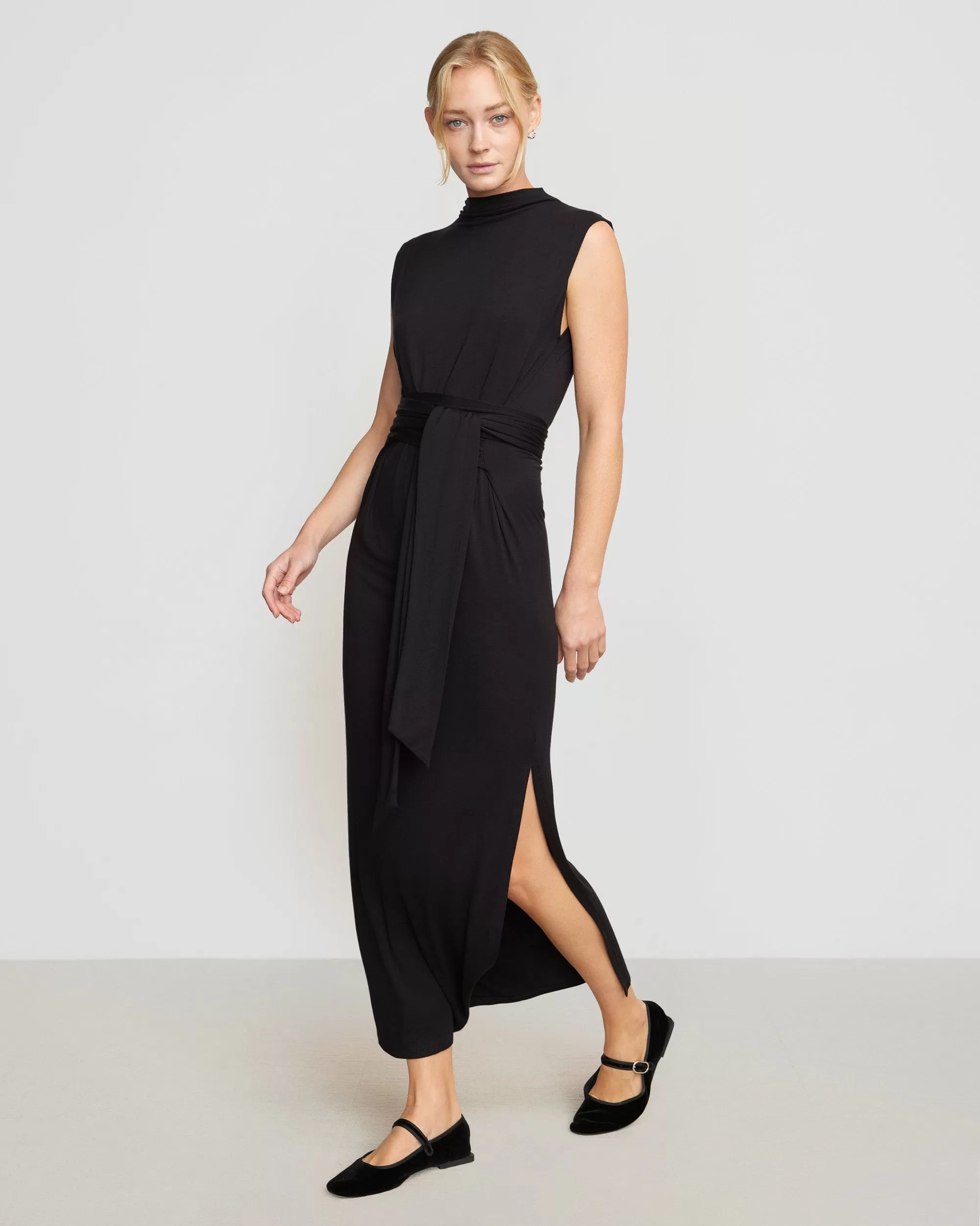 Eden Sleeveless Tie-Front Dress