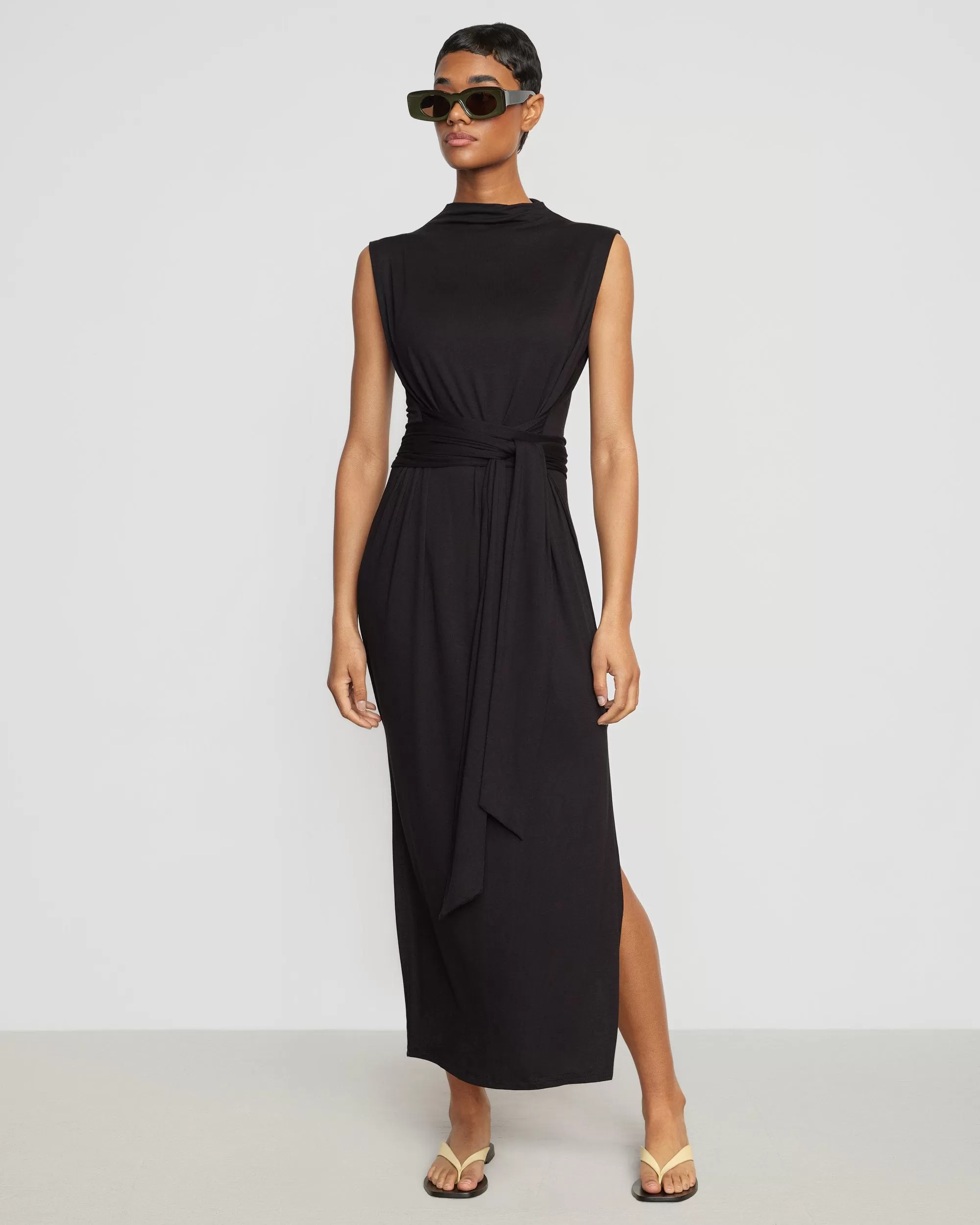 Eden Sleeveless Tie-Front Dress