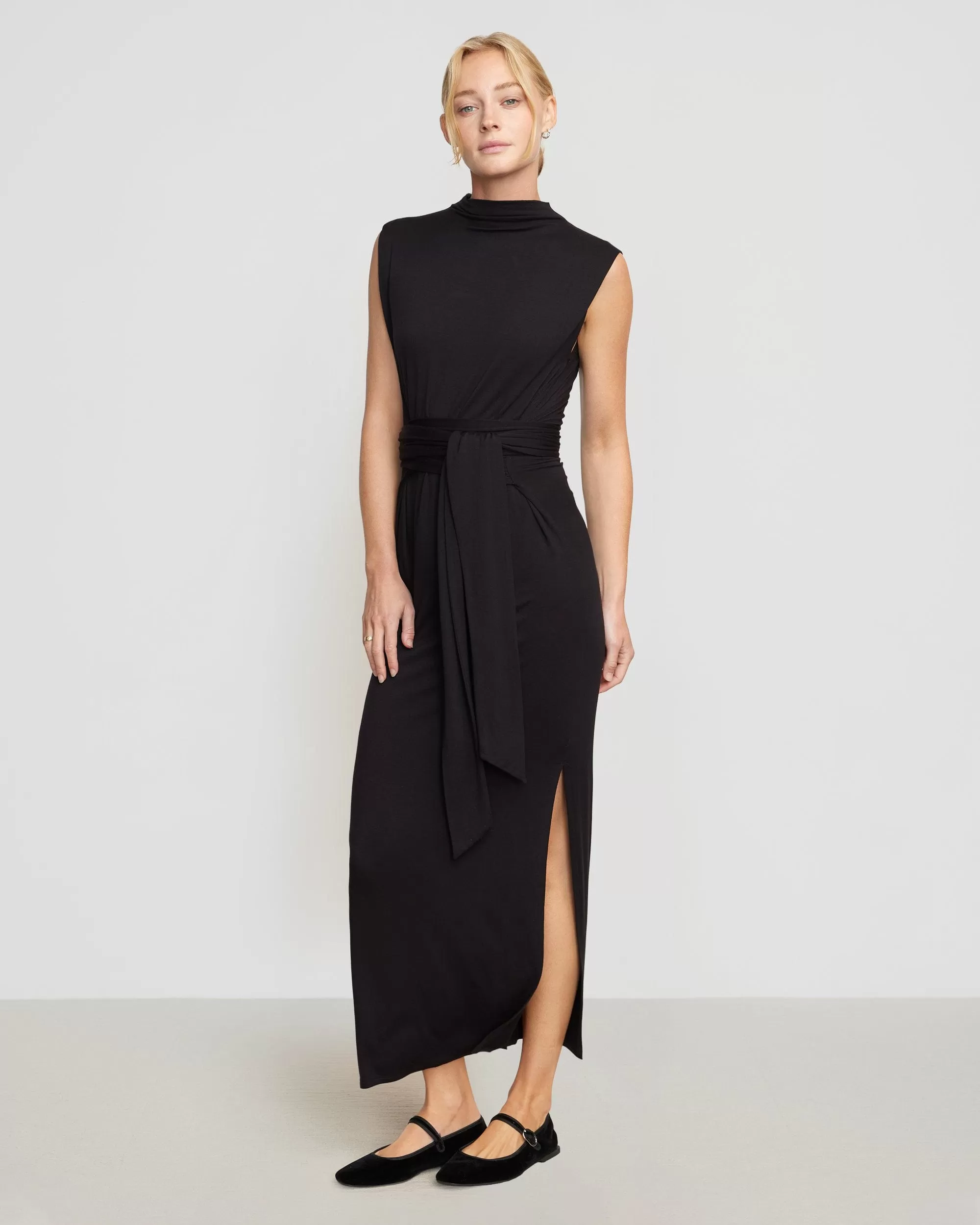 Eden Sleeveless Tie-Front Dress