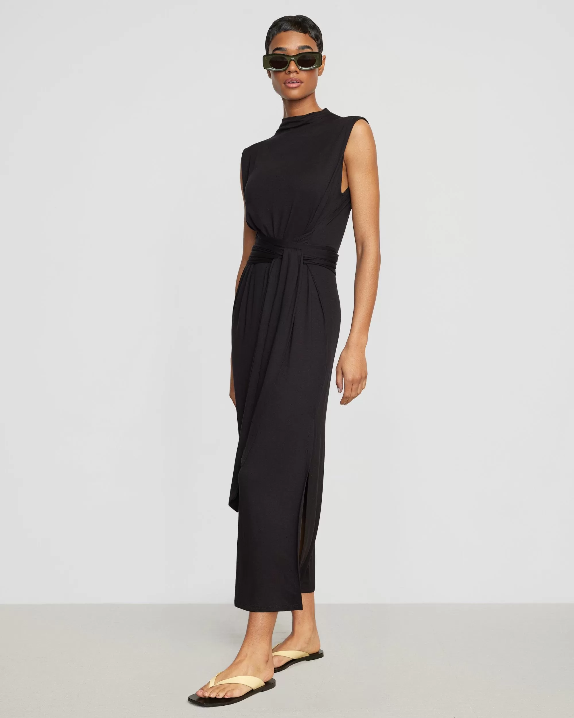 Eden Sleeveless Tie-Front Dress