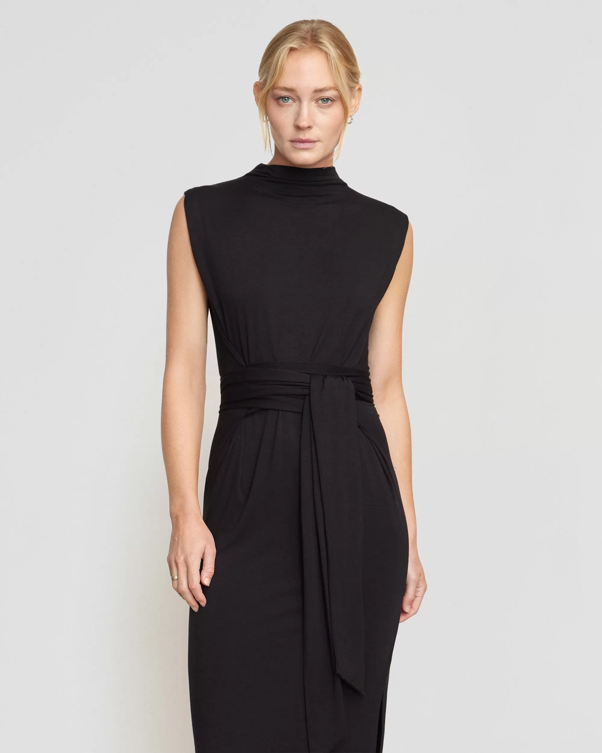 Eden Sleeveless Tie-Front Dress