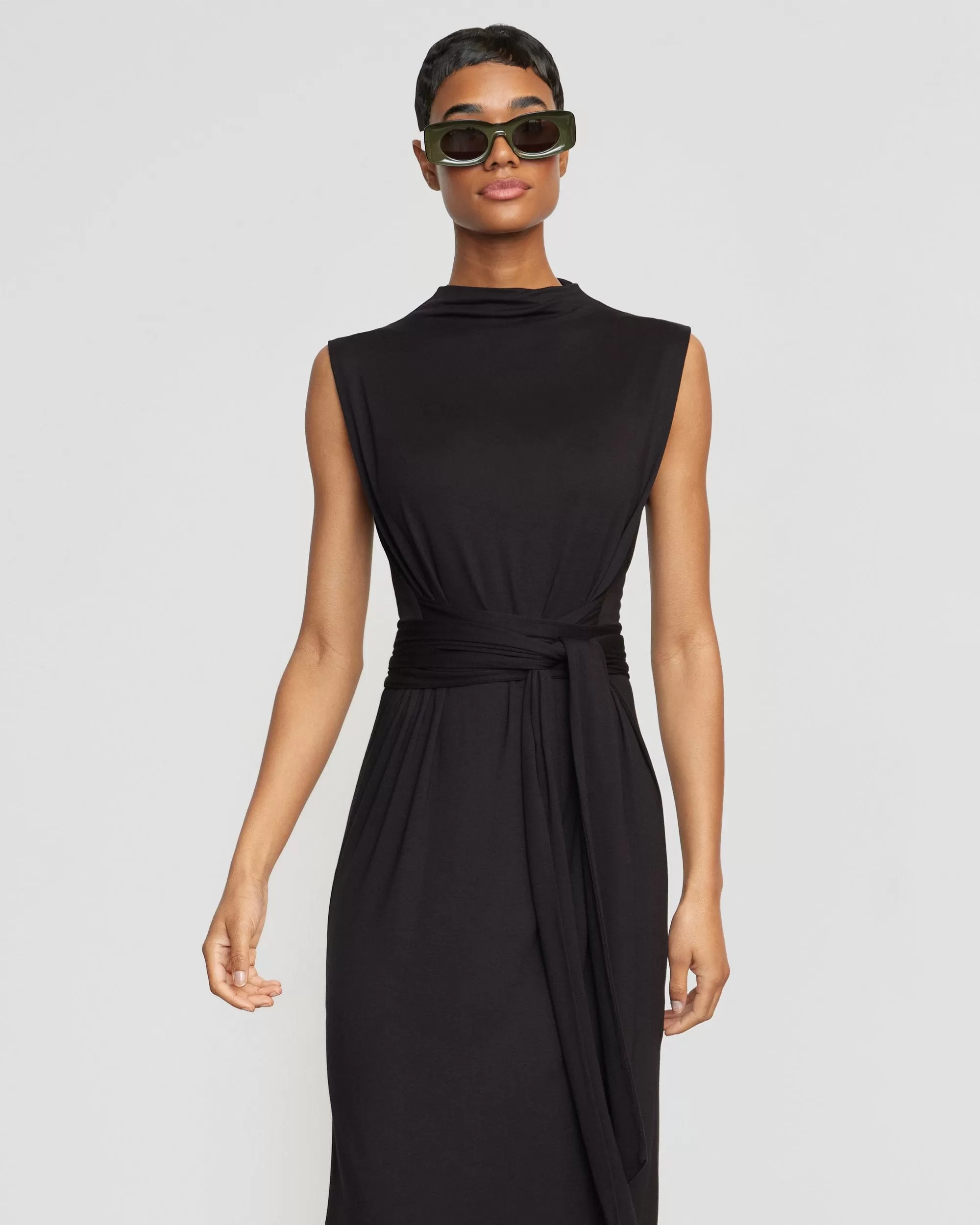 Eden Sleeveless Tie-Front Dress