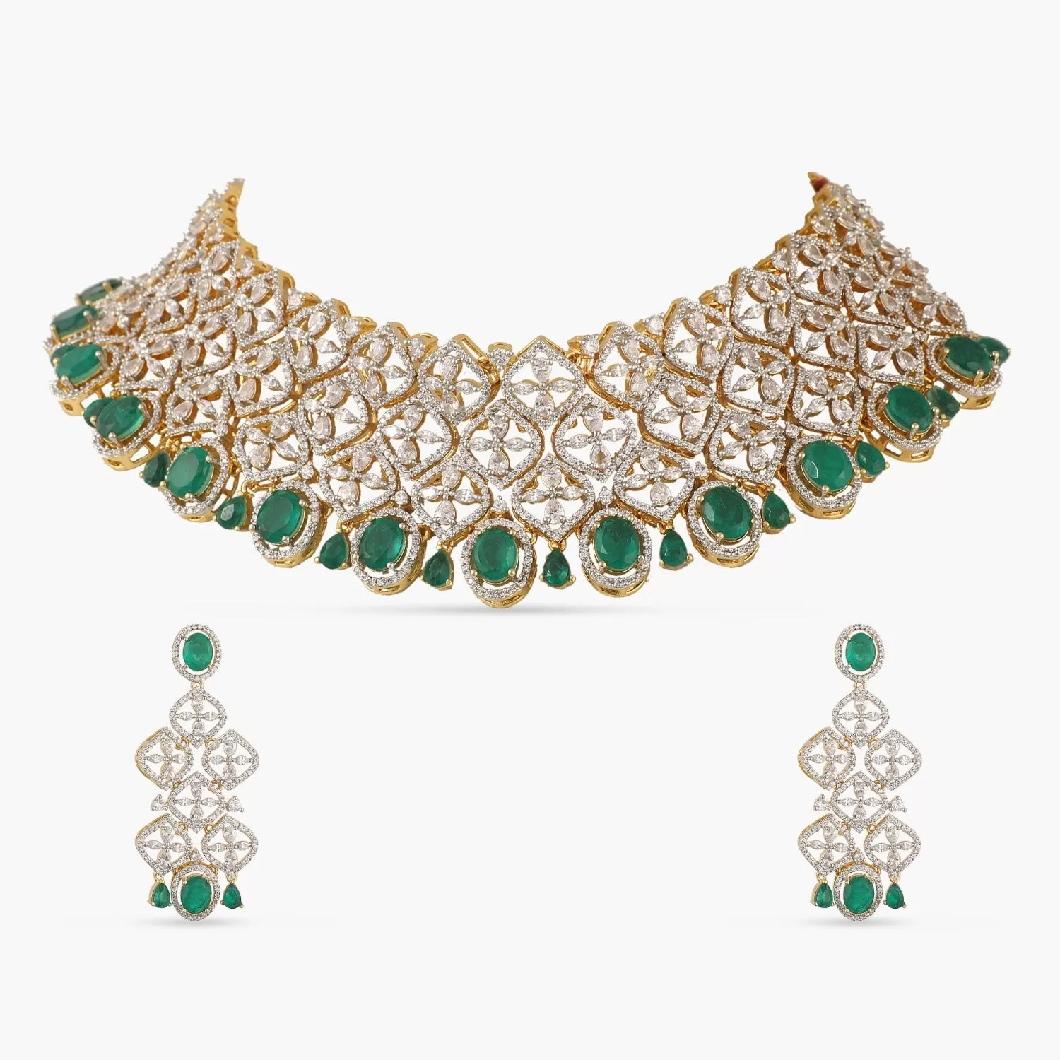 Emerald Radiance CZ Choker Set