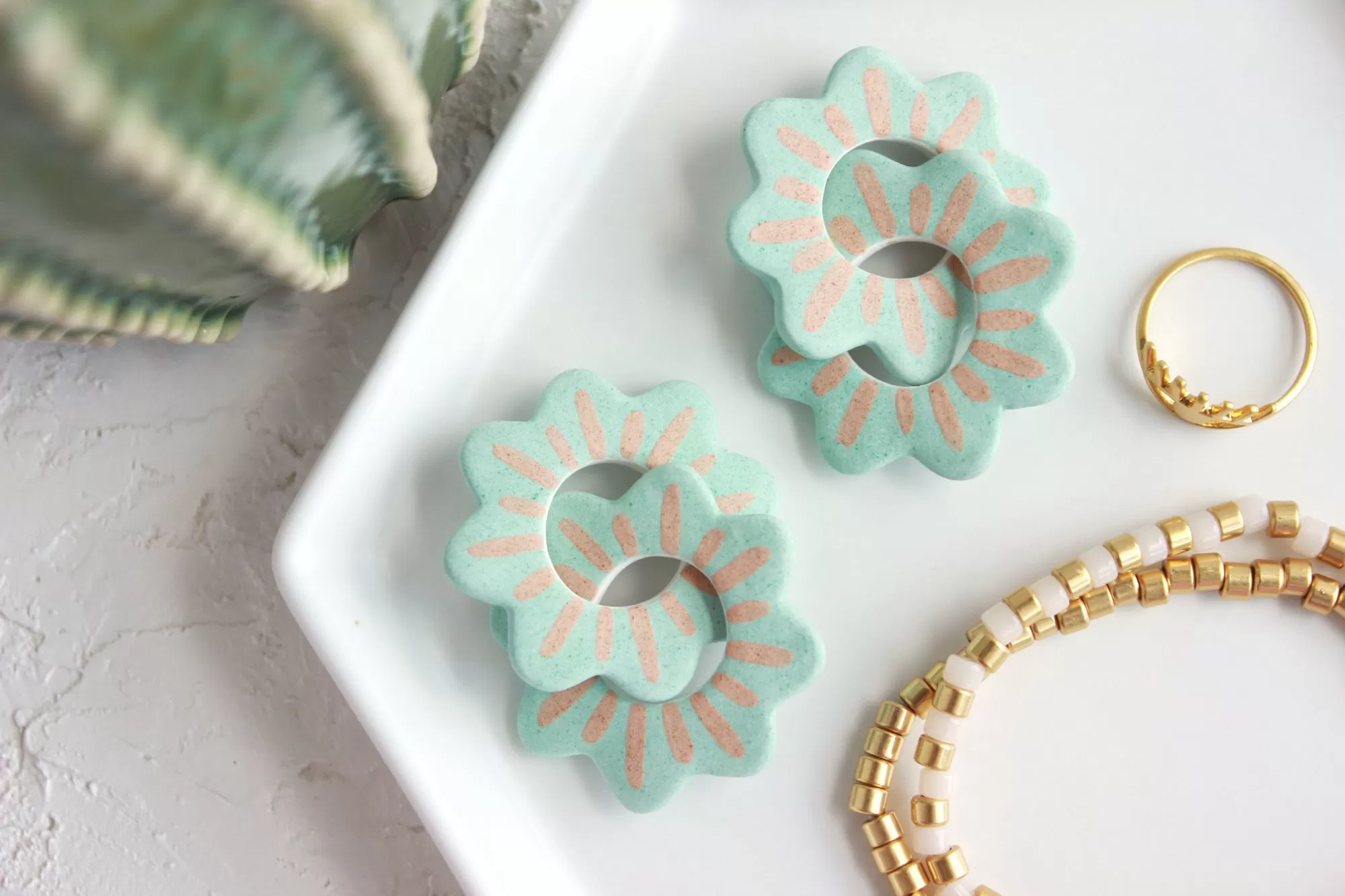 Flower Link Earrings