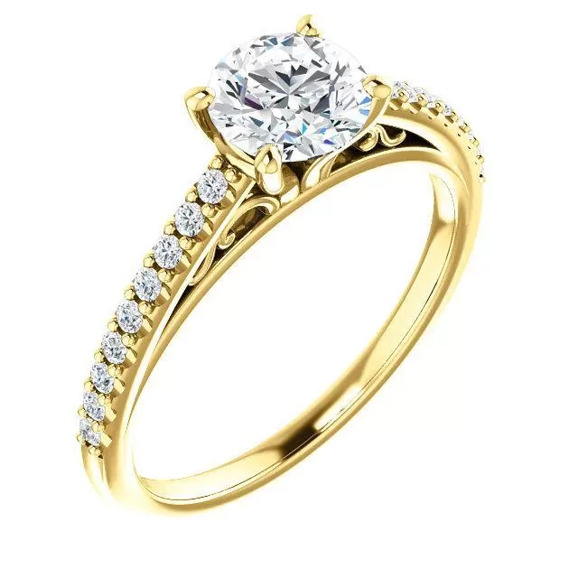 Four Prong Solitaire Diamond Engagement Ring