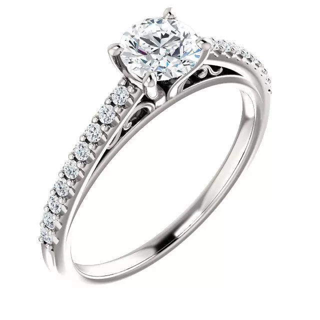 Four Prong Solitaire Diamond Engagement Ring