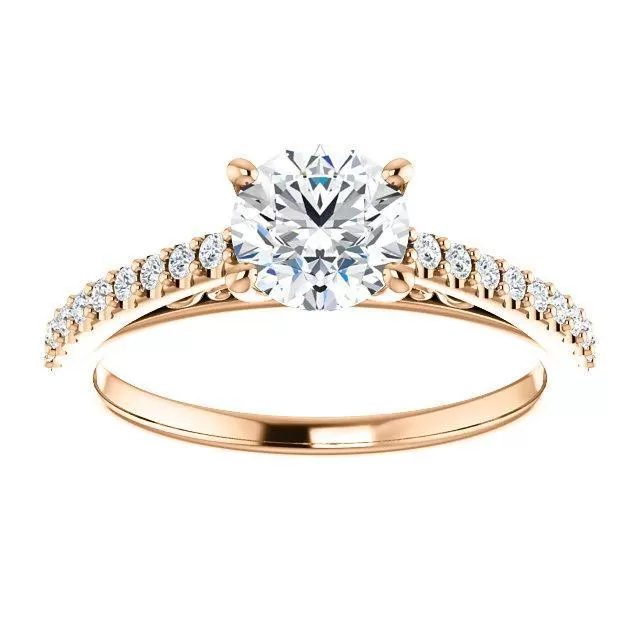 Four Prong Solitaire Diamond Engagement Ring