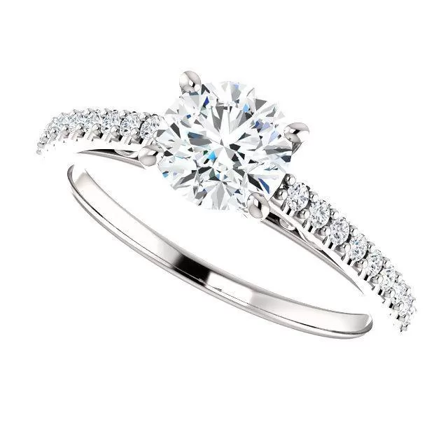 Four Prong Solitaire Diamond Engagement Ring