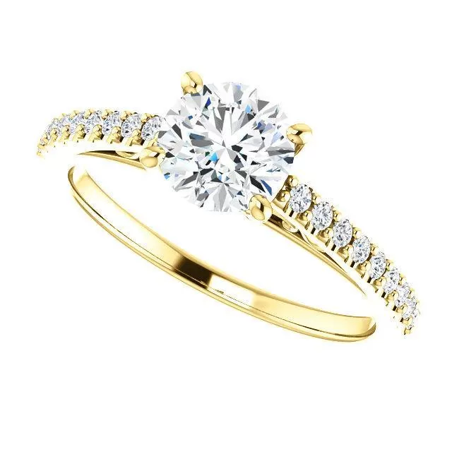 Four Prong Solitaire Diamond Engagement Ring