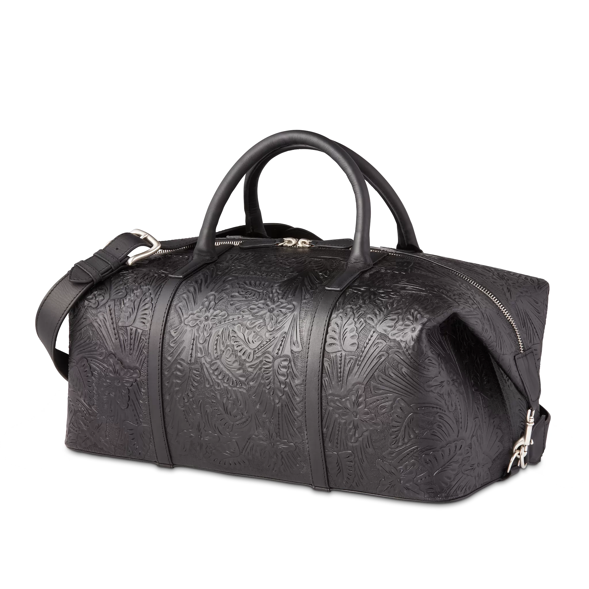 Hand-Tooled Duffle :: Black