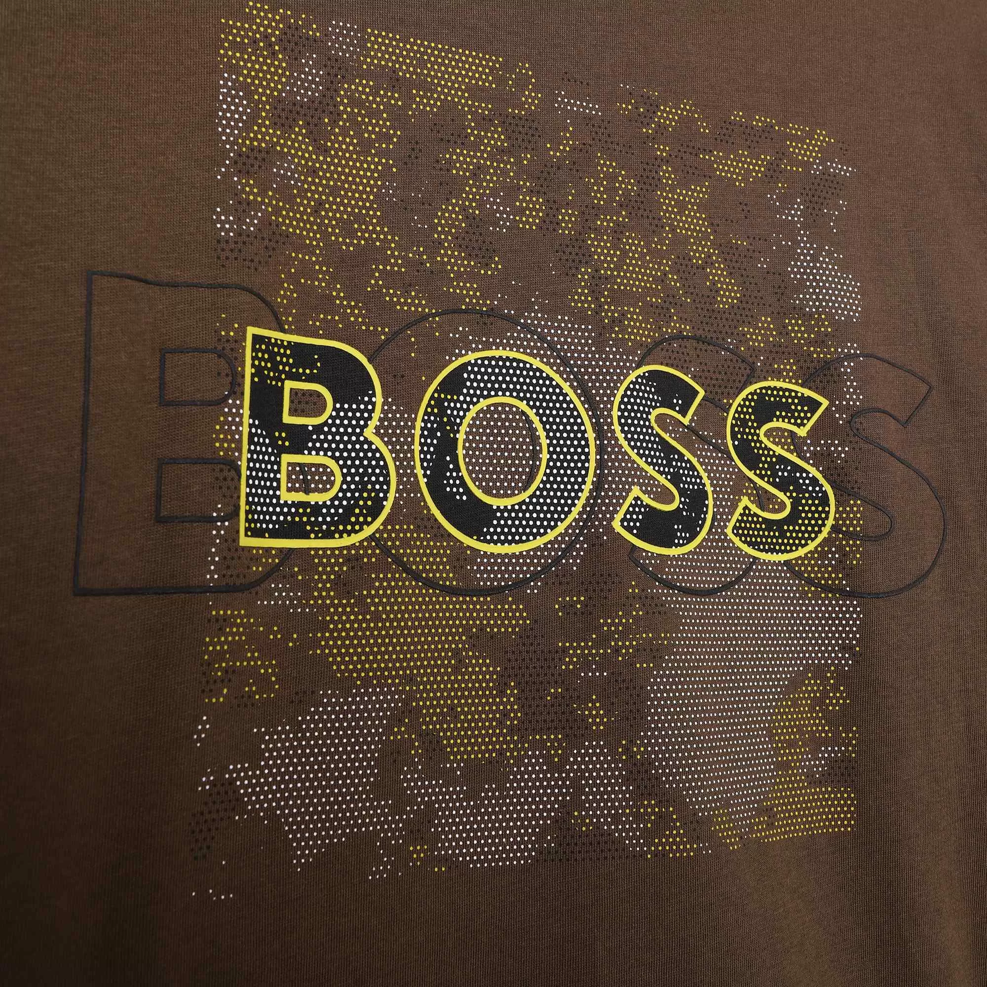 Hugo Boss Boys Brown T-Shirt_J25O73-343