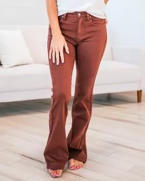 KanCan Holly Flare Jeans - Cinnamon Stick