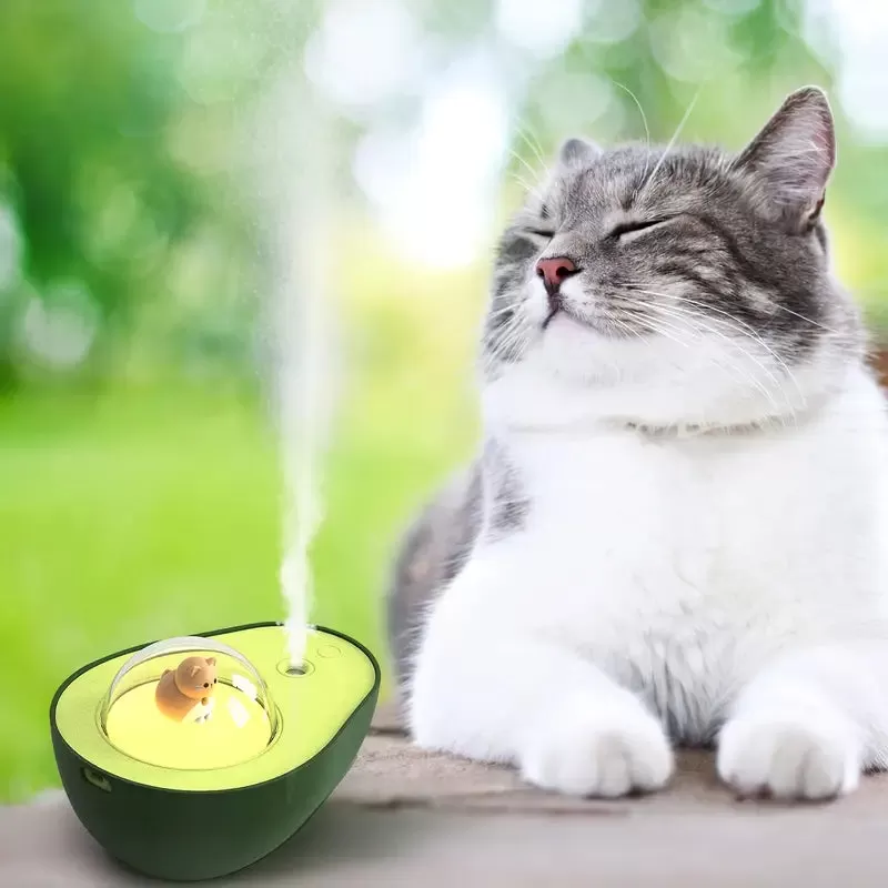 Kawaii Avocado Cat Humidifier Night Light