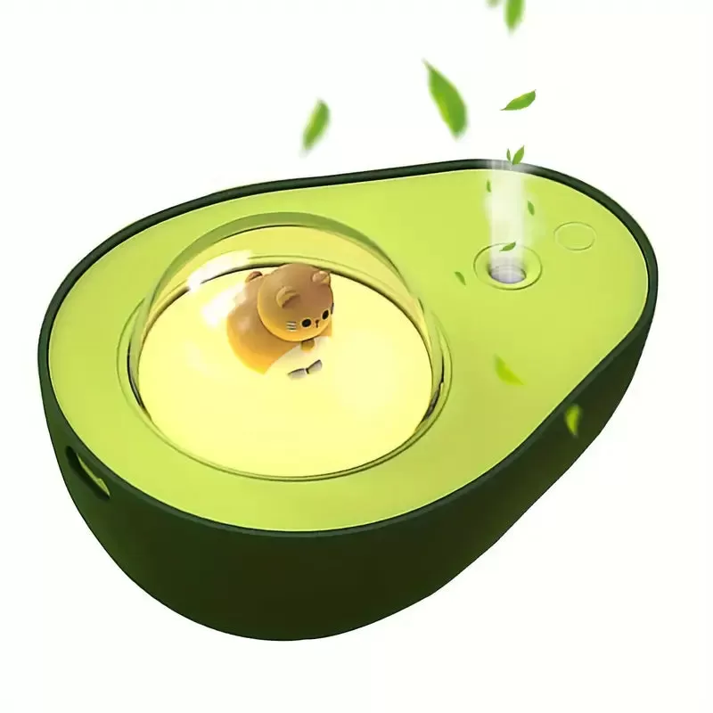 Kawaii Avocado Cat Humidifier Night Light