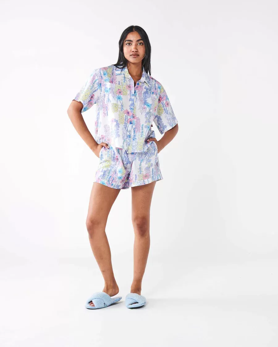 Kip & Co LADIES | Foxglove Forever Organic Cotton Shorts Pyjama Set