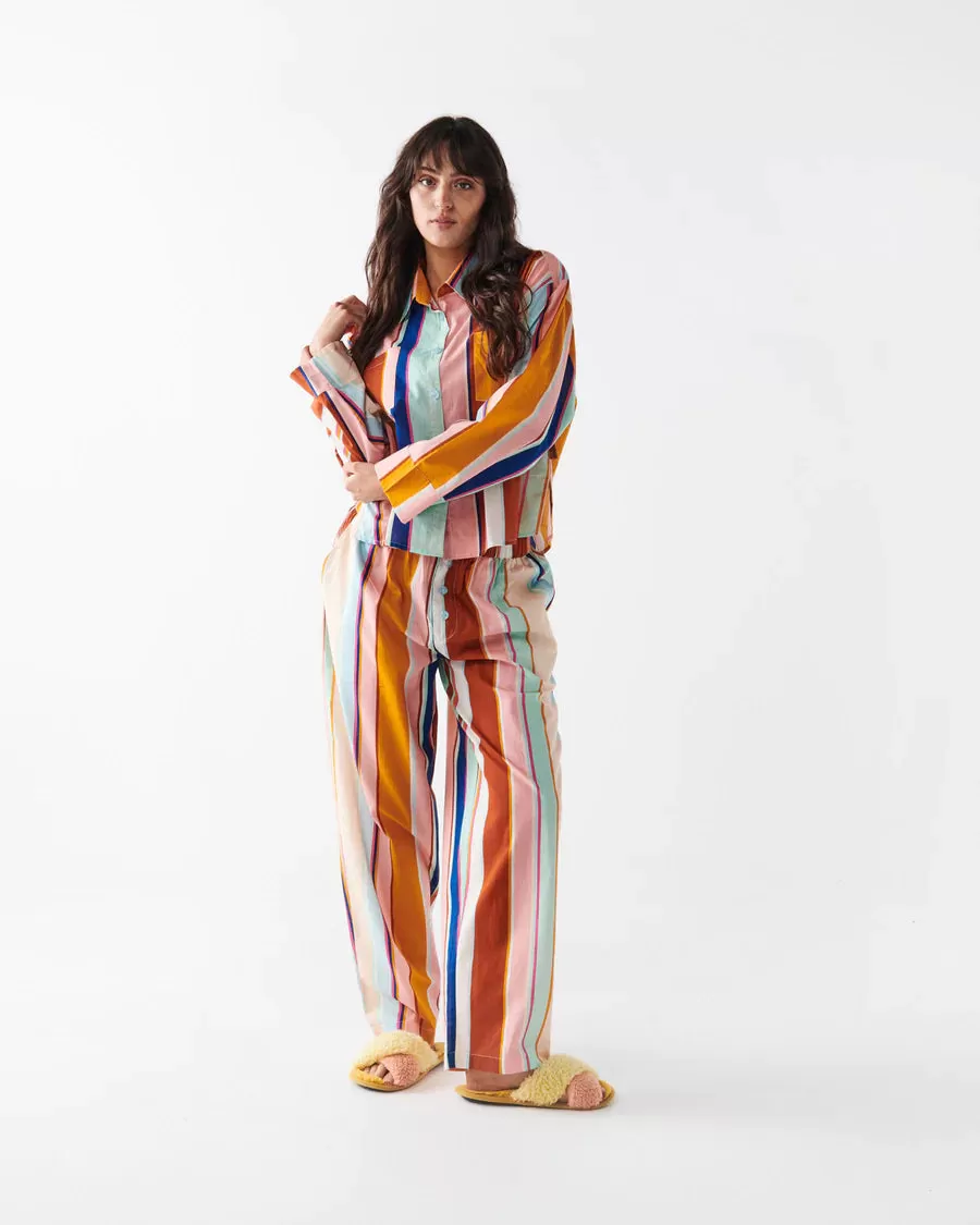 Kip & Co LADIES | Jaipur Stripe Organic Cotton Pyjama Set