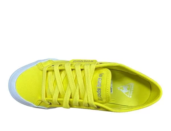 Le Coq Sportif adult sneakers shoe in Deuville Plus 1311695 lemon yellow canvas