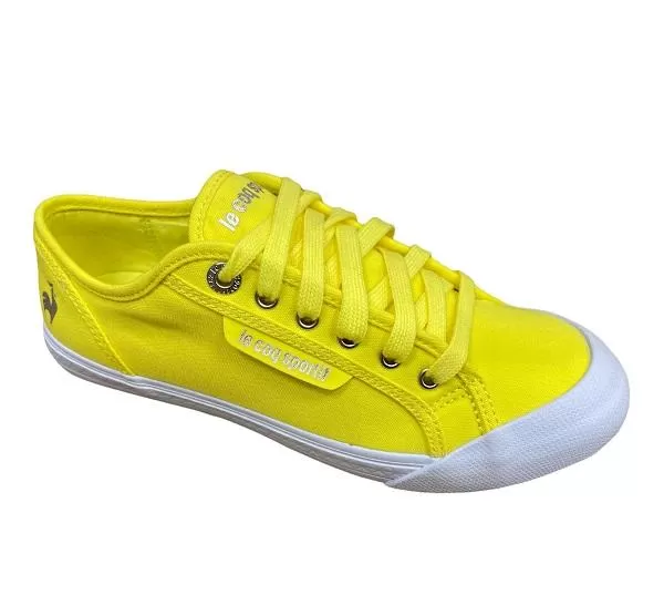 Le Coq Sportif adult sneakers shoe in Deuville Plus 1311695 lemon yellow canvas