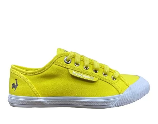 Le Coq Sportif adult sneakers shoe in Deuville Plus 1311695 lemon yellow canvas